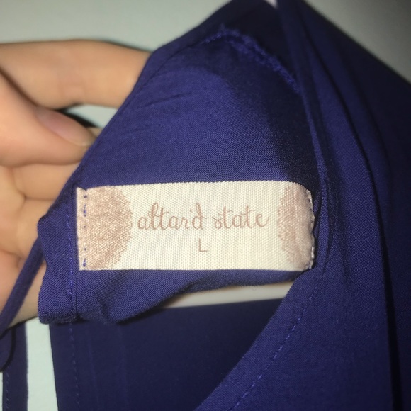 Altard State Royal Blue Ruffle Dress Size Large - Picture 4 of 4